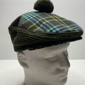 Vintage Dunn & Co Great Britain The Links County Cap Royal Stewart